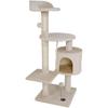 Cat Tree - Dibea - 67 X 55 X 112 Cm - Scratching Post and Activity Center - Sisal and Fabric - Beige