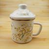 OLOEY 700ml Retro Enamel Mugs with Lids (2-Pack)