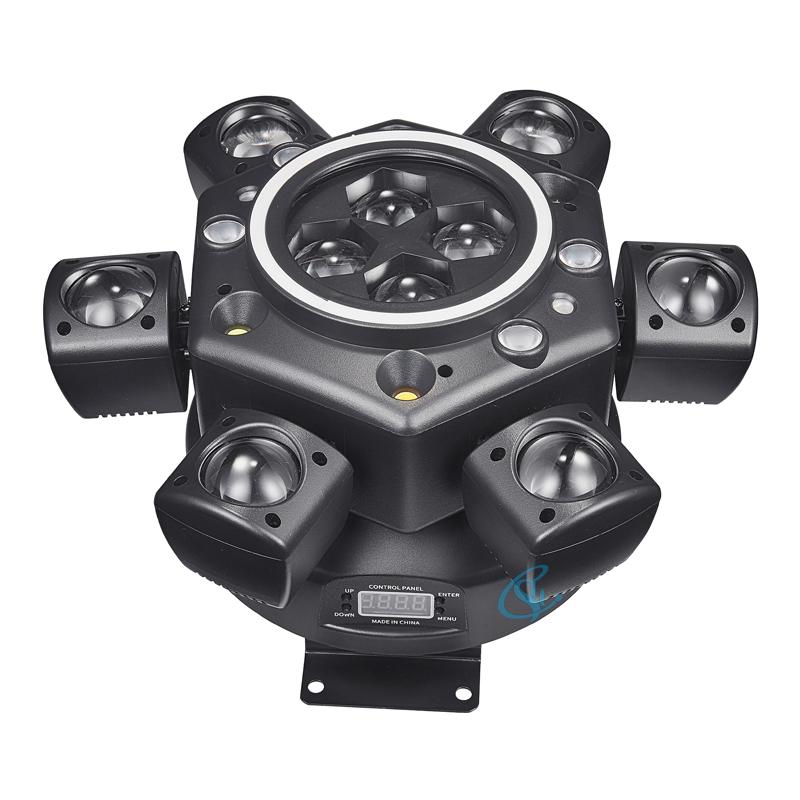 6 Arms Laser Stage Party Light 150 W RGBW LED Moving Head Lights DMX 512  Voice Control For Bar Disco Dance Hall Club