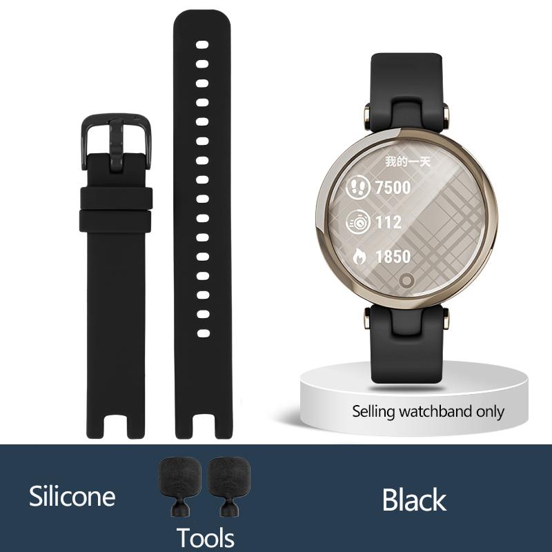 Genuine Leather Sports Watchband Straps Women's Bracelet Silicone Stainless Steel Belt For Garmin Lily Smart Watch Accessories