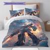 Gundam Mecha Battle Style Bedding Set Anime Duvet Cover Polyester Soft Bed Linen Twin Queen King -QJY