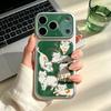 Green bottom cat is suitable for Apple 16Pro creative iPhone15 niche advanced sense 17ProMax mobile phone case female
