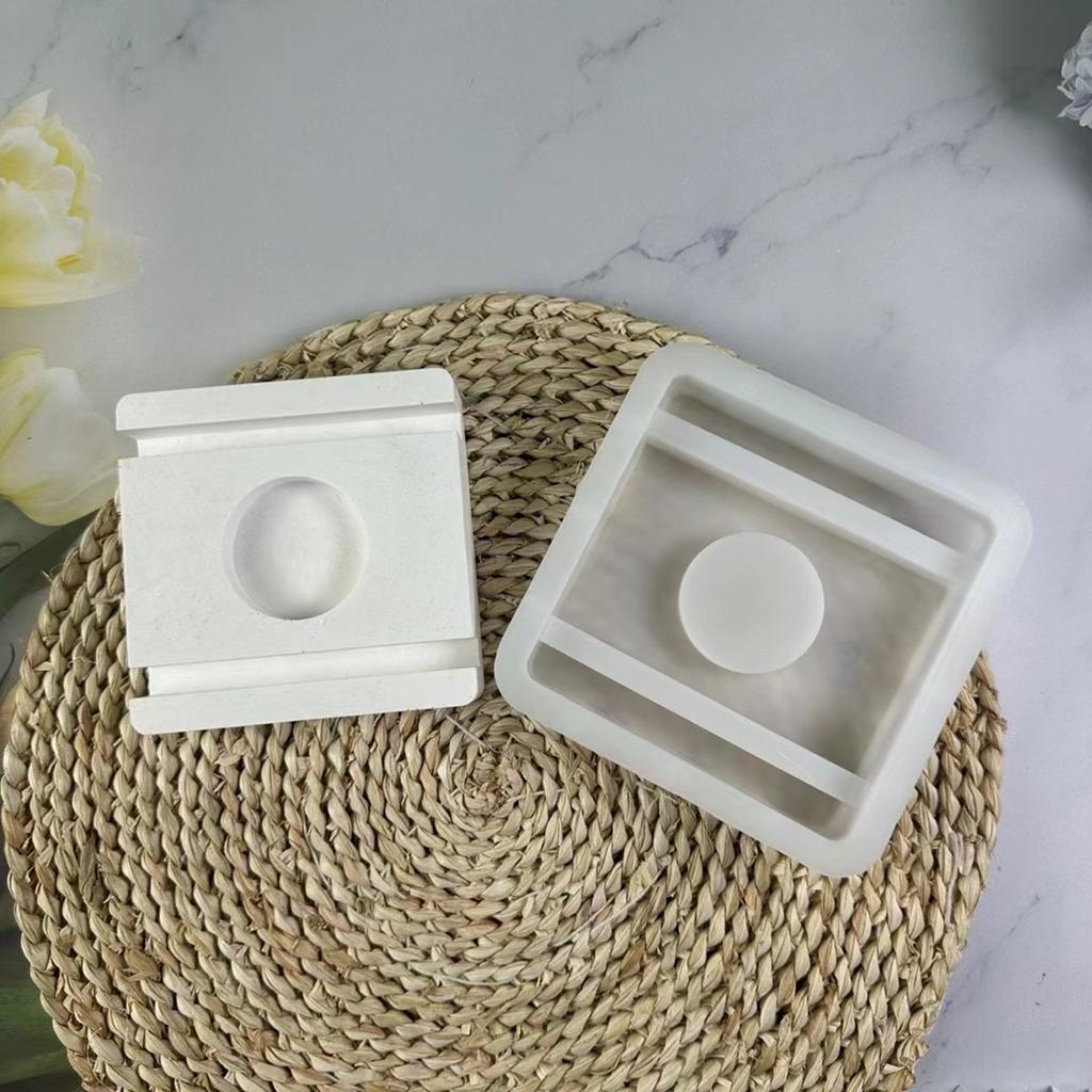 House Shaped Candstick Molds Tealight Holder Molds with Base for Making Candle Holder Tealight Holder DIY Art Craft