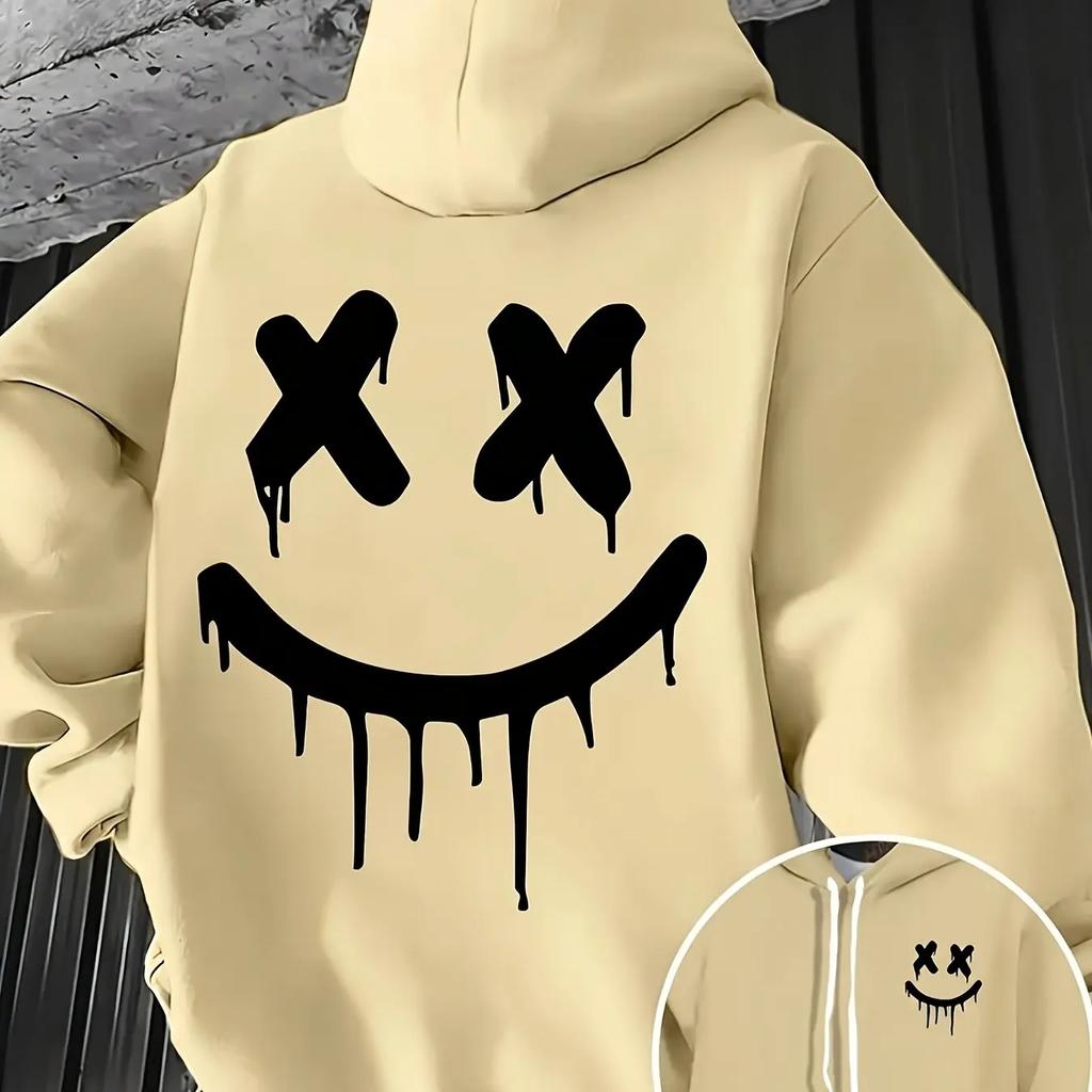 New 2026 Fall/Winter unisex hoodies featuring cheerful smiley face prints and a fun, relaxed fit, leading the hip-hop trend.