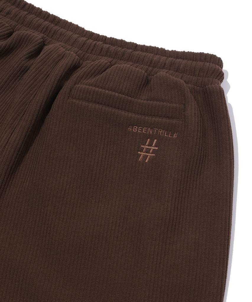 BEENTRILL Corduroy Fleece Sweatpants (Chocolate)
