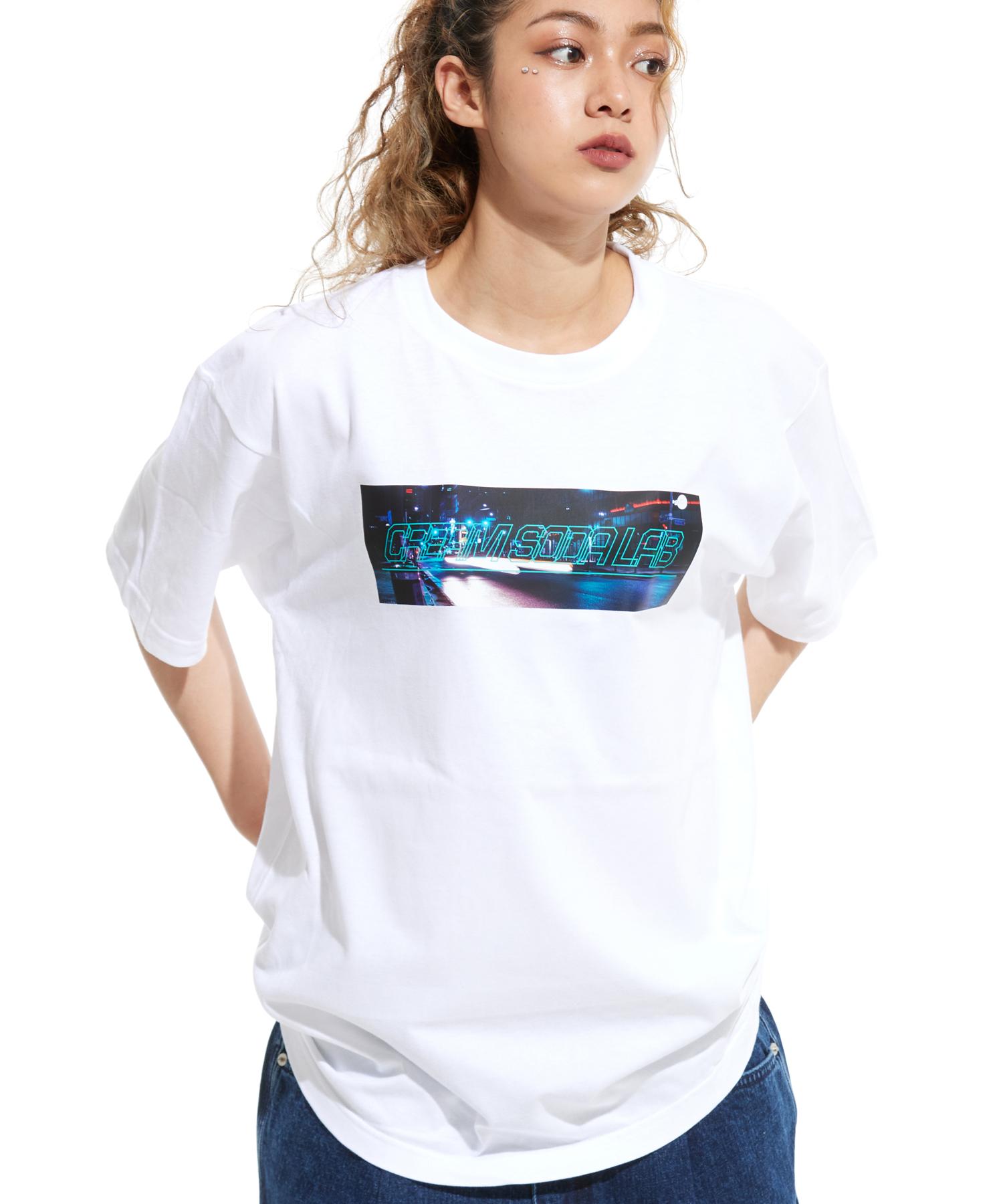 Cream Soda Lab Lab Cr Big Night City Box Short Sleeve Tee White L