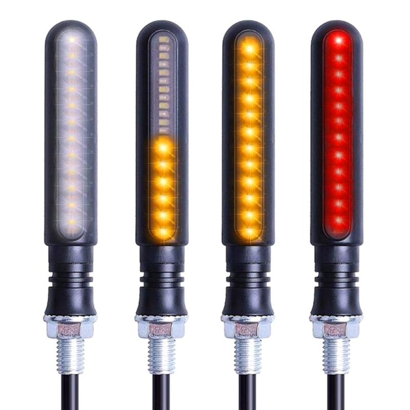 Universelle LED Motorrad Blinkerleuchte DRL Lauflicht Blinker Rücklicht Beleuchtung Indikator 1 Paar