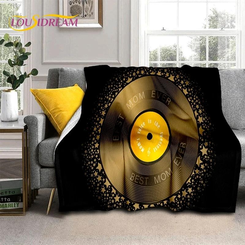 Vinyl Record Music DJ Screen Tape Soft Flannel Blanket for Bed Bedroom Sofa Picnic,Throw Blanket for Cover Outdoors Leisure Gift