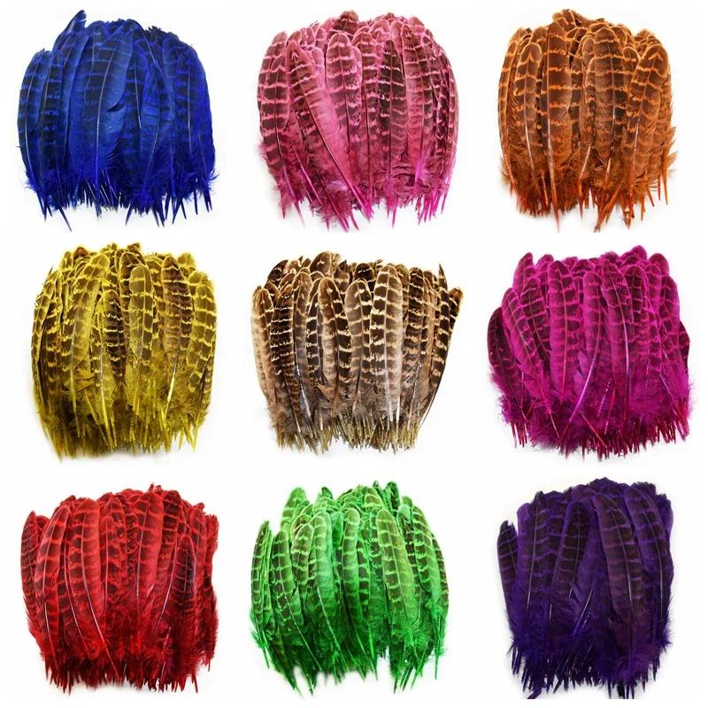 Natural Female Pheasant Feathers for Carfts Chicken Handicraft Accessories Decoration Plumas Feather Decor Carnaval