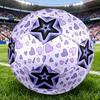 1PC Purple Heart Starry Kaleidoscope Soccer Ball Size 5 Football Machine Sewn Indoor/Outdoor Universal Football A91