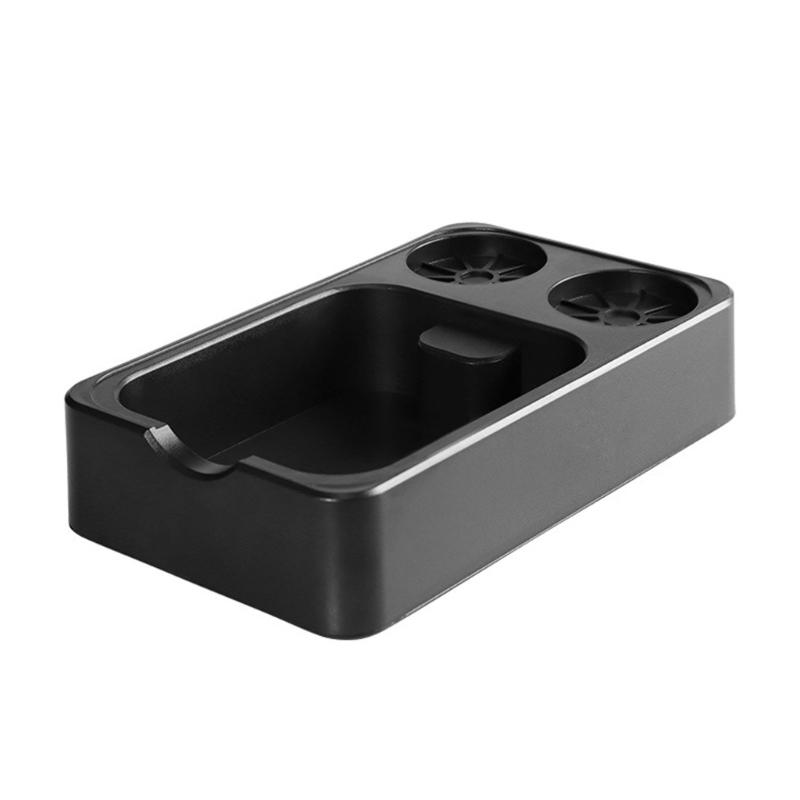 Multifuntional Practical Tamping Station ABS Tamper Station with Coffee Residues Tub Suitable for Coffee Tool Storage чёрный