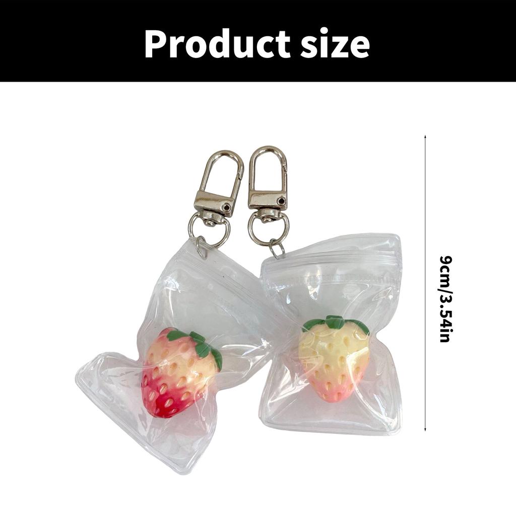 Sturdy Resin Alloy Strawberry Phone Charm Pendant Accessory In Clear Bag Portable for Lovely Styles Fashion Lovers