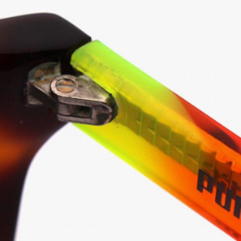 Puma Pu0083sk 004 Ripper Square Horn Rimmed Over Asian Fit Mirror Sunglasses