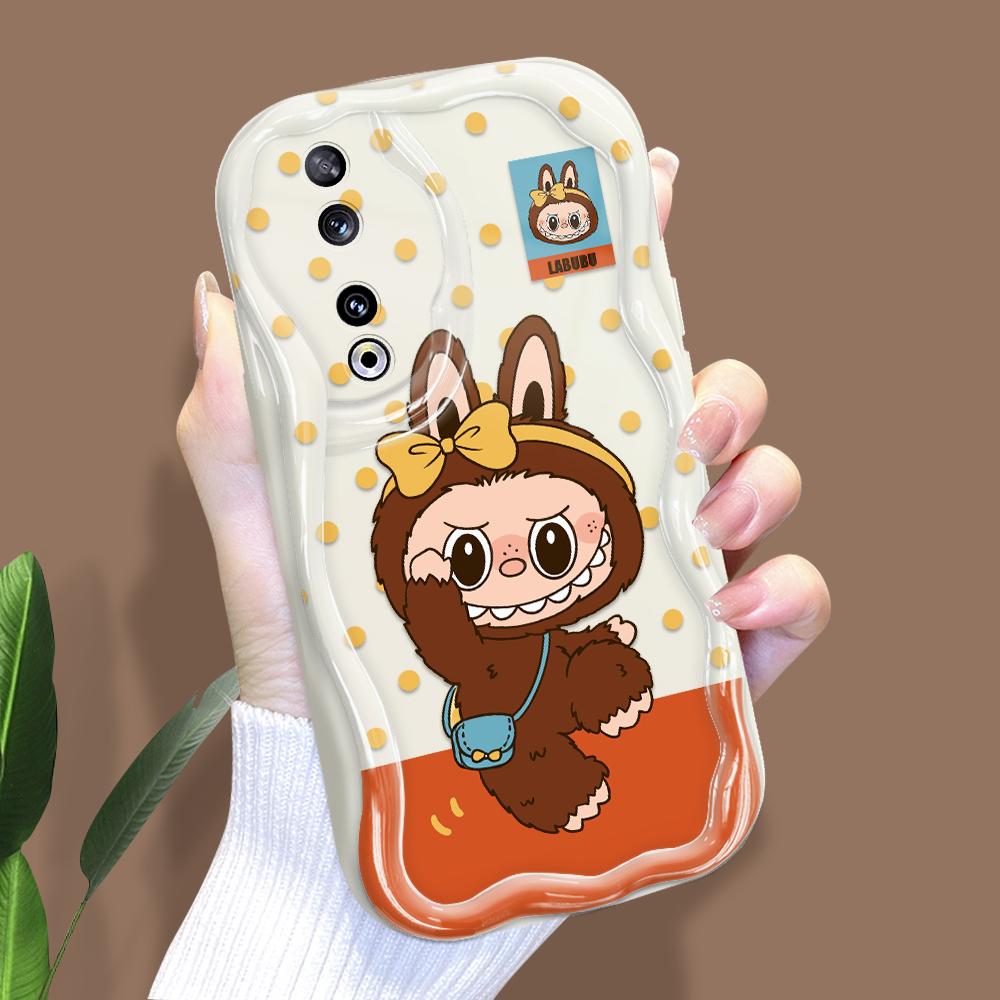 

Милый мультяшный узор, кремовая текстура, мягкий силиконовый чехол с волнистыми краями, чехол для телефона для Huawei Honor Infinix Tecno iPhone Tecno Spark 20C белый