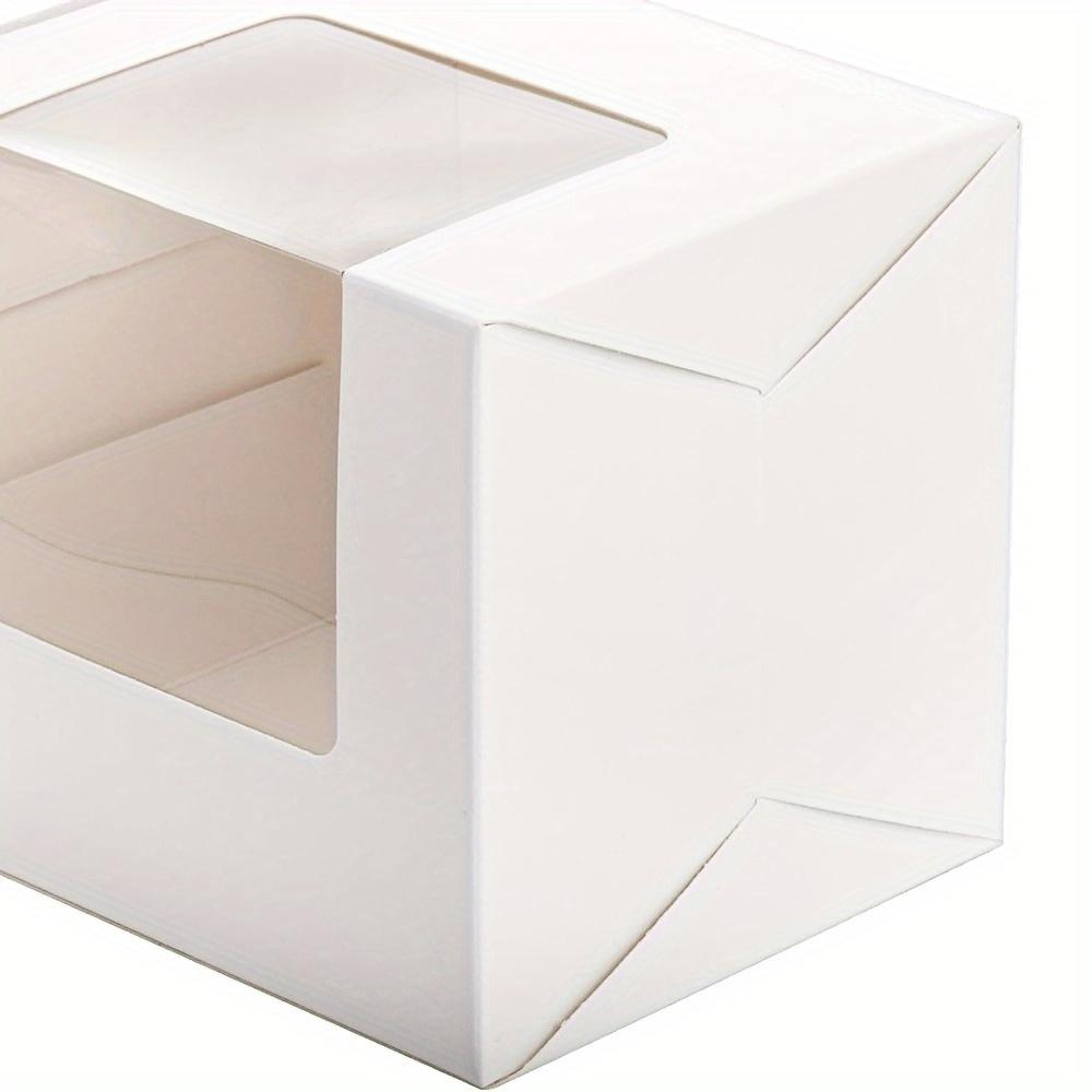 20pcs White Gift Boxes with Clear Window Perfect for Cupcakes Mugs & Wedding Favors Jewelry Making Display & Packaging Supplies