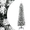 VidaXL Künstlicher Weihnachtsbaum Schlank mit Schnee 210 cm PVC & PE