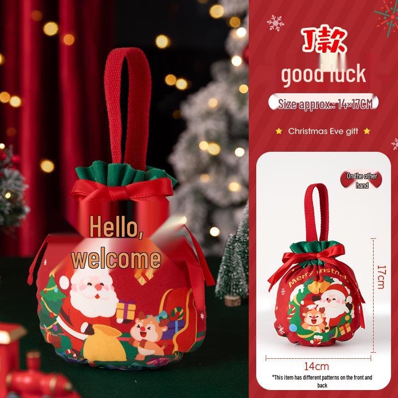 Christmas Eve Candy & Apple Gift Bag for Kids