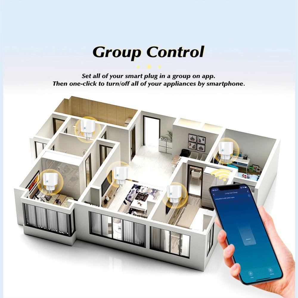 Tuya Smart WiFi Plug 16A/20A - EU Energy Monitoring Power Socket, Works with Alexa Google Home & Smart Life App