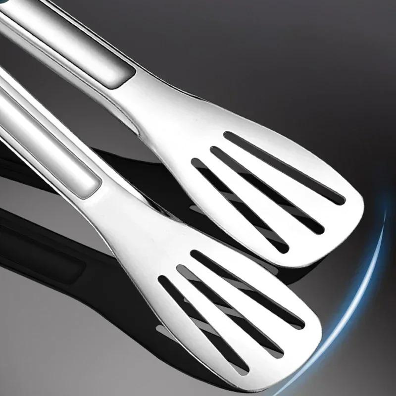 Stainless Steel Food Tongs Non-Slip Meat Salad Bread Serving Clip Barbecue Grill Buffet Clamp Cooking Tools Kitchen Accessories
