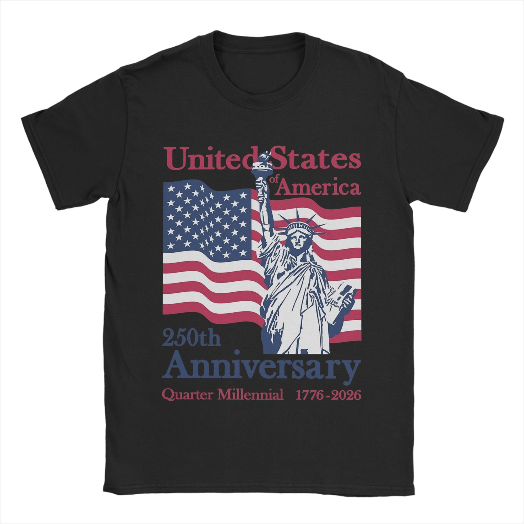 

250 Years American Anniversary Graphic Printing T Shirt for Unisex Women 100 Cotton Tee Shirt Clothes M