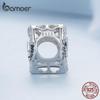 BAMOER 925 Sterling Silver Glittering  Eternal Heart Charm Beads for Women Original Bracelet and Bangle Charms Jewelry