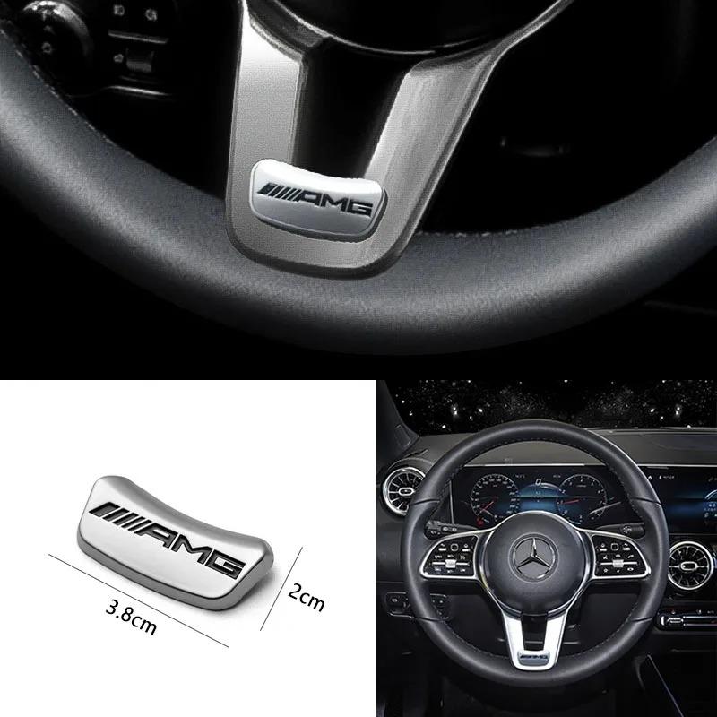 2025 Hot New Car Steering Wheel Decoration Trim Sticker Emblem Badge For Mercedes Benz AMG W206 W204 W205 W212 W213 W221 W222 W2