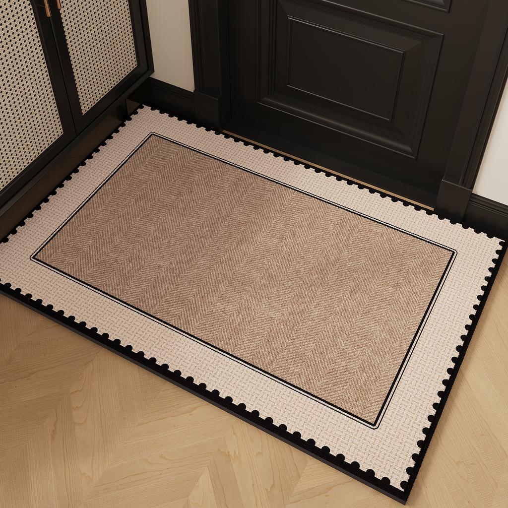 Entrance Carpet Anti-slip Anti-fouling Dirt-resistant Carpet French Minimalist Style Rugs Outdoor Welcoming Home Decoration Mat