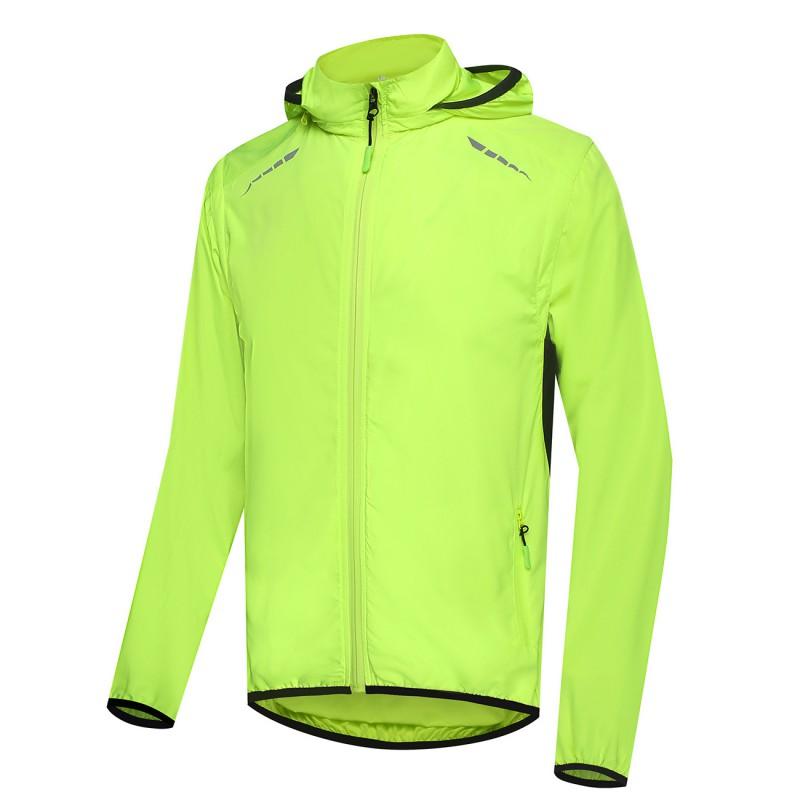 Mens Cycling Windbreaker Detachable Sleeve Windproof Rainproof Breathable Jacket 220012
