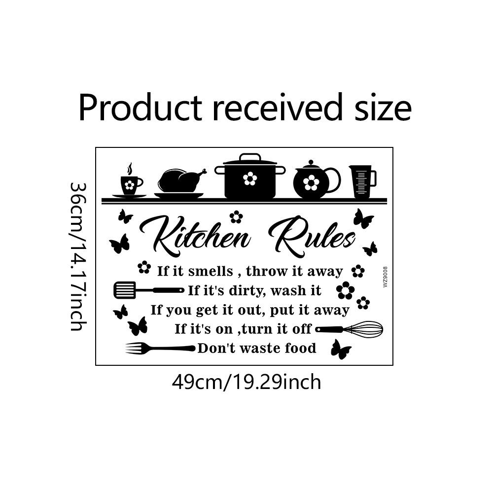 

WZ9008 Кухонная посуда Английский слоган Ресторан Домашний фон Настенное украшение Наклейка на стену 36*49cm/WZ9008