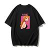 Summer Cotton One Piece Nami TShirt Plus Size Loose Anime Print Trendy Top for Unisex Women