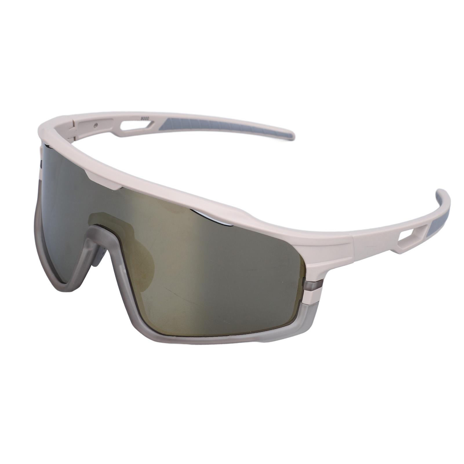

Cycling Sunglasses Windproof Photochromic Sports Sunglasses with Matte Apricot Sand Transparent Color Changing Lens Fluorescent Gold Polarized Lens