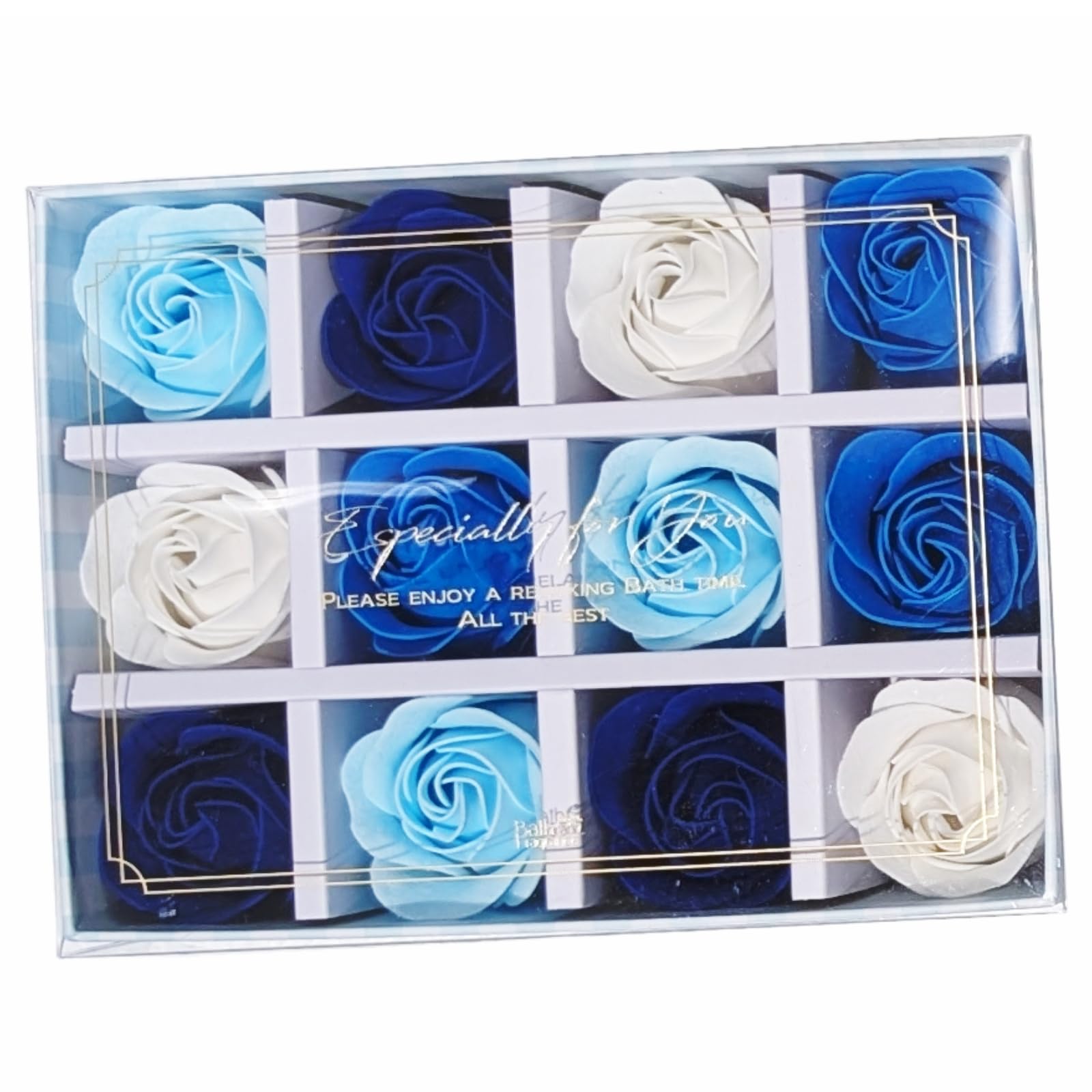 

Bath Colors Box of 12 Perfect for and Soap 820908 Q-FLA Fragrance, Blue, BL, Roses, Gifts, Presents, Celebrations, Flowers, синий