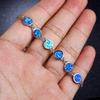 Blauw Ronde Opaal Verstelbare Armband Gepersonaliseerde Sieraden