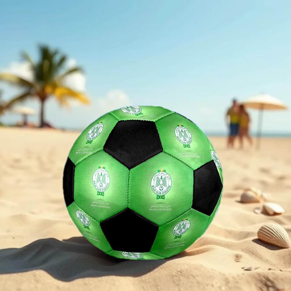 SIZE 5 Raja Casablanca Soccer Ball Colorful All Ages Machine Stitched PVC Competition Ready Durable High-Bounce