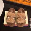 2025 Winter Woman Slippers Plush Interior Anti Slip Sole Thick Bottom Fashion Warm Flip-flops Use Indoor Outdoor Pantuflas Mujer