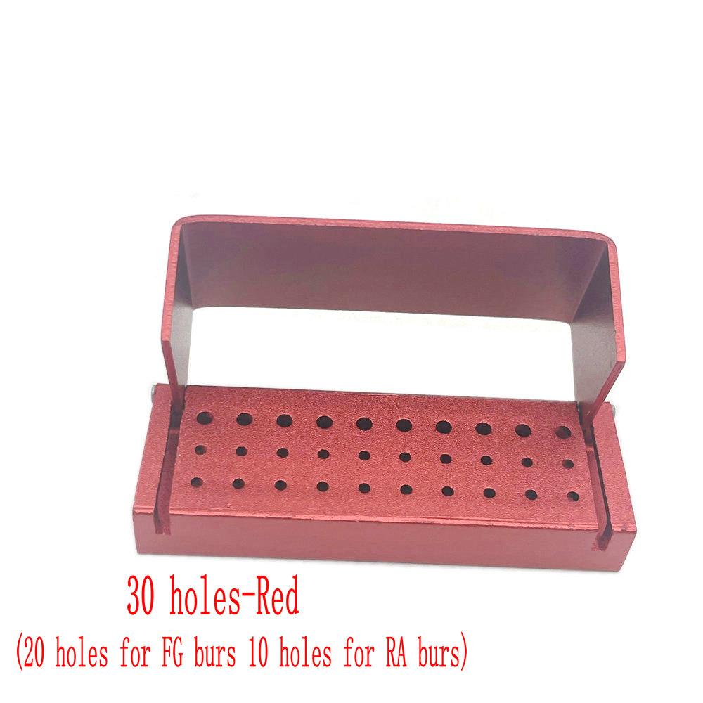 15/30 holes Dental Diamond Burs Holder Block Disinfection Box Autoclave ALUMINIUM Bur Holder Dentist Tools