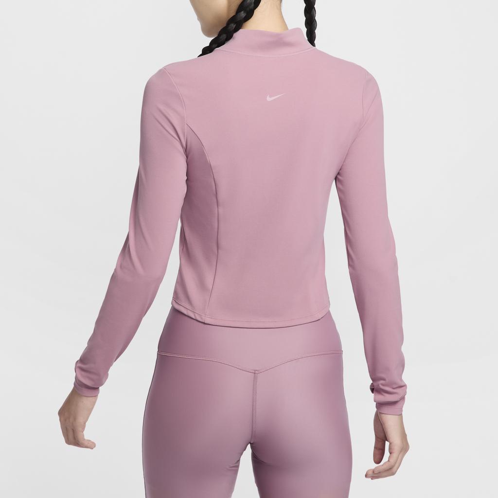 Nike Zenvy Dri-Fit Zip Long Sleeve Solid Outdoor Stand Collar Casual Sports Jacket Women Jacket Gray Purple Red FV7424523