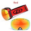 Ski Snowboard Snow Goggles Magnet Dual Layers Lens Spherical Design Anti-Fog UV Protection Anti-Slip