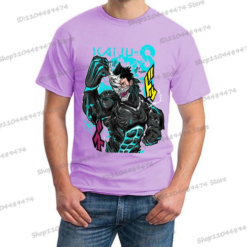 Japanisches Anime Kaiju No 8 T-Shirt Herren Punk-Stil Soshiro Hoshina T-Shirts Manga-Liebhaber Geschenkshirt Grafik Unisex Kaiju No 8 T-Shirt