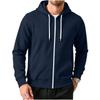 Felpa con cappuccio e zip casual da uomo con tasche per l'uso quotidiano
