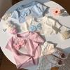 Girls' Casual Lace Short-sleeved T-shirt For Summer, Cute Cat Print Children's Top