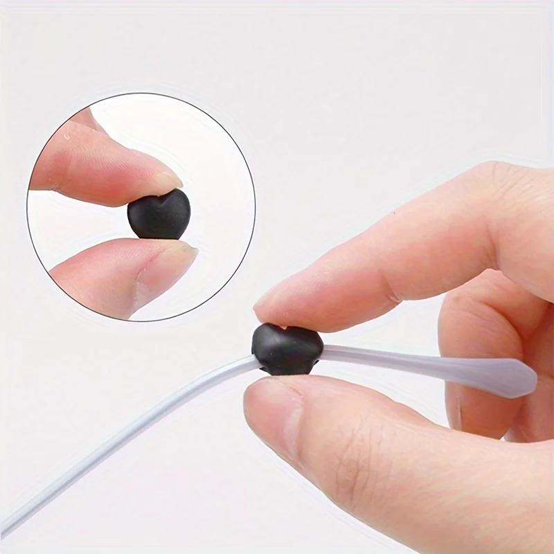 10pcs Heart-Shaped Soft Non-Slip Glasses Holder - Glasses Storage Organizer for Fashion & Everyday Glasses, Eyewear Accessory