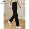 Chushen Women's Winter High-Waist Straight-Leg Warm Casual Pants