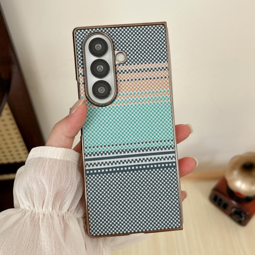 Luxury Carbon Fiber Texture For MagSafe Phone Case For Samsung Galaxy Z Fold 8Ultra 7 6 5 4 3 ZFold8Ultra Wireless Charge Cover
