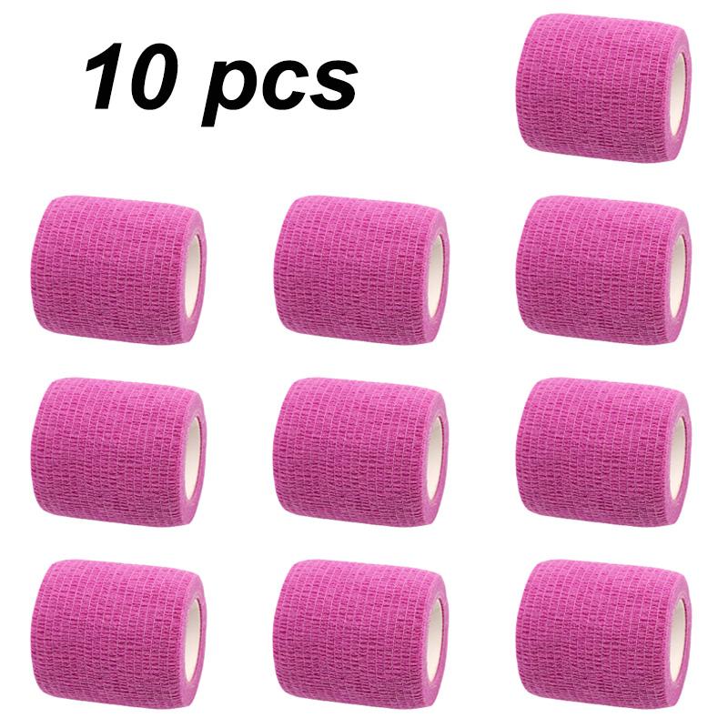 10 Rolls Athletic Wrap Tape Self Adhesive Elastic Bandage Sports Protector Knee Finger Wrist Pet Shoulder Tattoo Accessories