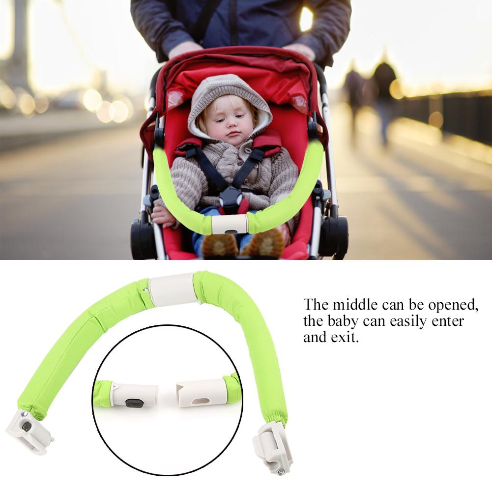 Baby Stroller Handle Handlebar Armrest Bumper Bar Black