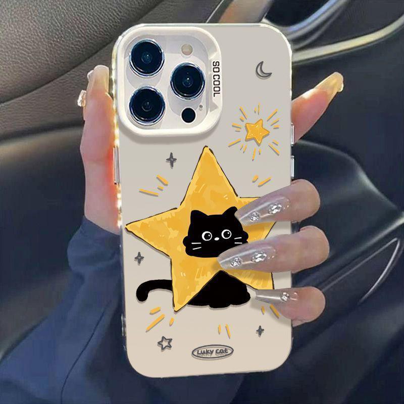 

Черный кот Чехол для телефона для iPhone 11-16 Pro/Pro Max iPhone 12 Pro Max