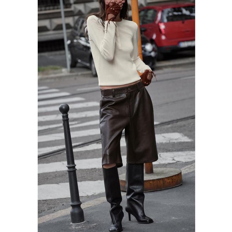 Fall and Winter New Women's Clothing Wool Blend Long Sleeves Round Neck All-Matching Knitting Sweater 3893142 2893142