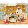 Sylvanian Families EPOCH Kitchen Set with Stove and Sink for Dollhouse Toys Ages 3 and Up