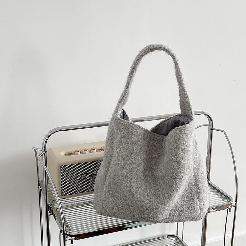 

No Zipper Solid Color Simple Shoulder Bags Large Capacity Commuting Durable Women s Bags Versatile Handbags